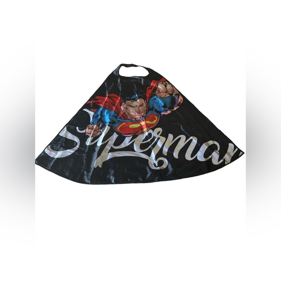 Six Flags Black Satin Superman Cape - Picture 1 of 4